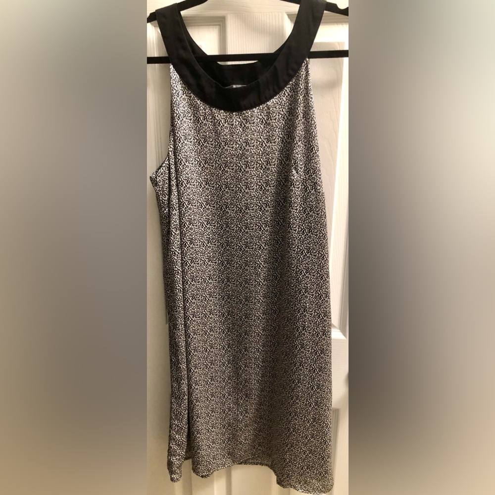 H&M black and white mid length dress